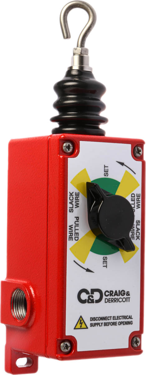 Craig & Derricott GWN Rope Pull Switch, 50m, NO/2NC, Straight