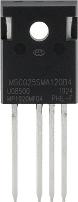 Microchip MSC025SMA120B4 Type N-Channel MOSFET, 140 A, 12 V, 4-Pin TO-247