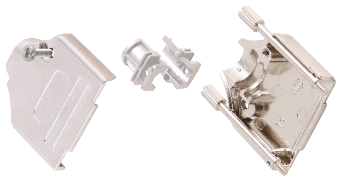 MH Connectors MHDTZK-RA Series Zinc D Sub Backshell, 37 Way, Strain Relief