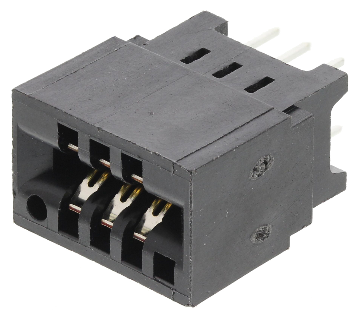 TE Connectivity 100 Series Series Female Edge Connector, Through Hole Mount, 6-Contacts, 2.54mm Pitch, 2-Row, Solder