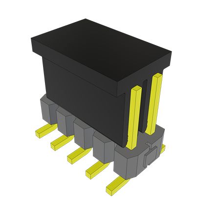 Samtec TSM Series Vertical Surface PCB Header, 10 Contact(s), 2.54 mm Pitch, 2 Row, Unshrouded