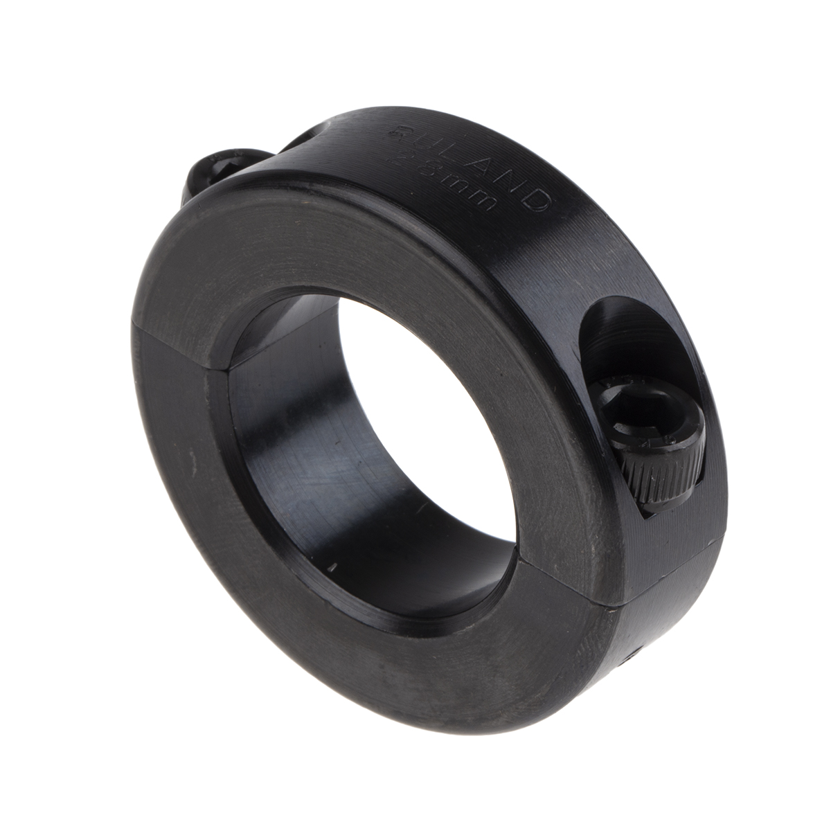 Ruland Shaft Collar, Two Piece, Clamp Screw, Bore 28mm, OD 48mm, W 15mm, Carbon Steel