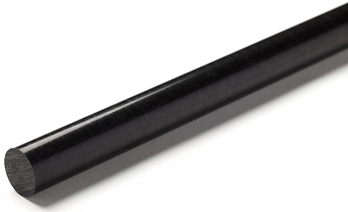 RS PRO Black Acetal Rod, 1m x 60mm Diameter