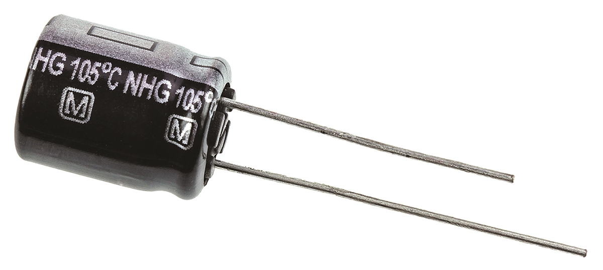 Panasonic 100μF Aluminium Electrolytic Aluminium Electrolytic Capacitor 63V dc, Radial, Through Hole - ECA1JHG101