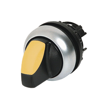 Eaton RMQ Titan Series 2 Position Selector Switch Head, 23mm Cutout, Yellow Handle