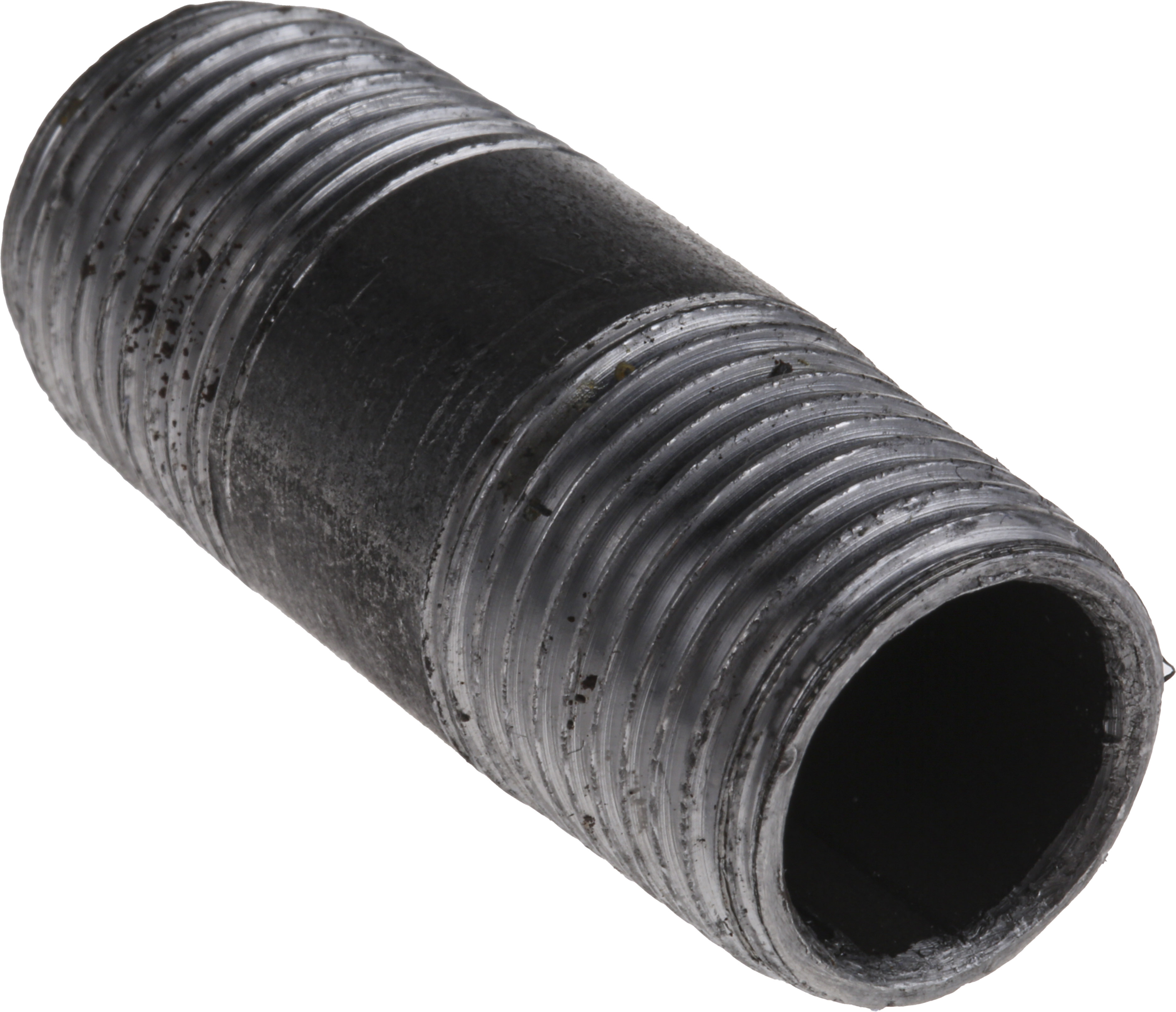 RS PRO Black Malleable Iron Fitting Barrel Nipple, Male BSPT 1/2in to Male BSPT 1/2in