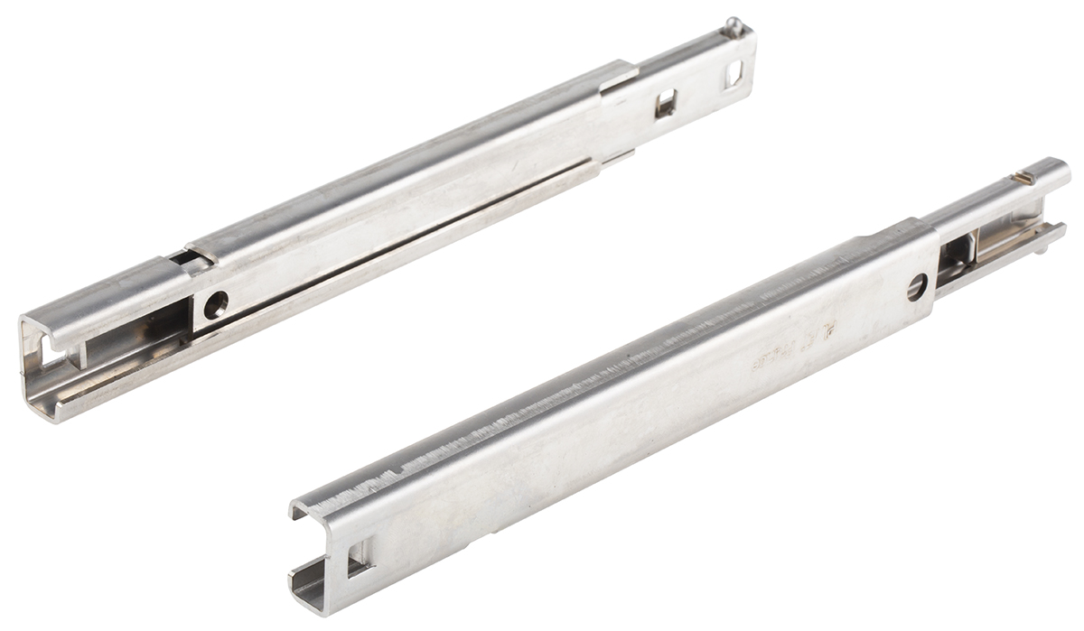 Pinet Stainless Steel Drawer Slide, 175mm Closed Length, 50kg Load