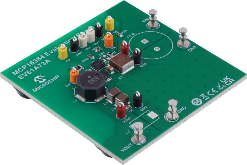 Microchip EV61A73A Step Down Converter for MCP16364 for DC-DC Conversion