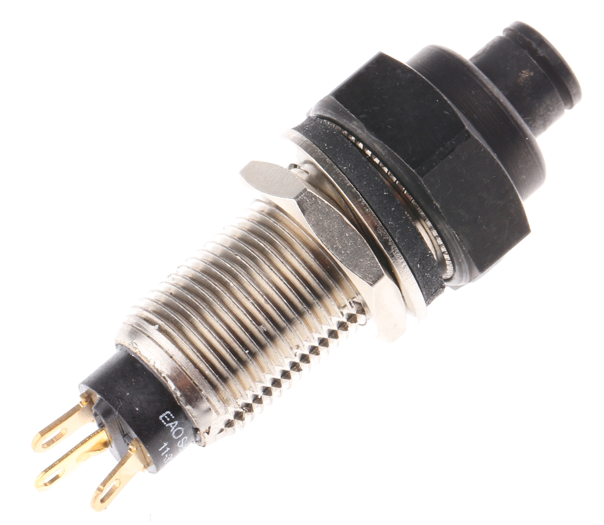 EOZ Push Button Switch, Momentary, Panel Mount, 10mm Cutout, SPST, 12 - 220V ac, IP67