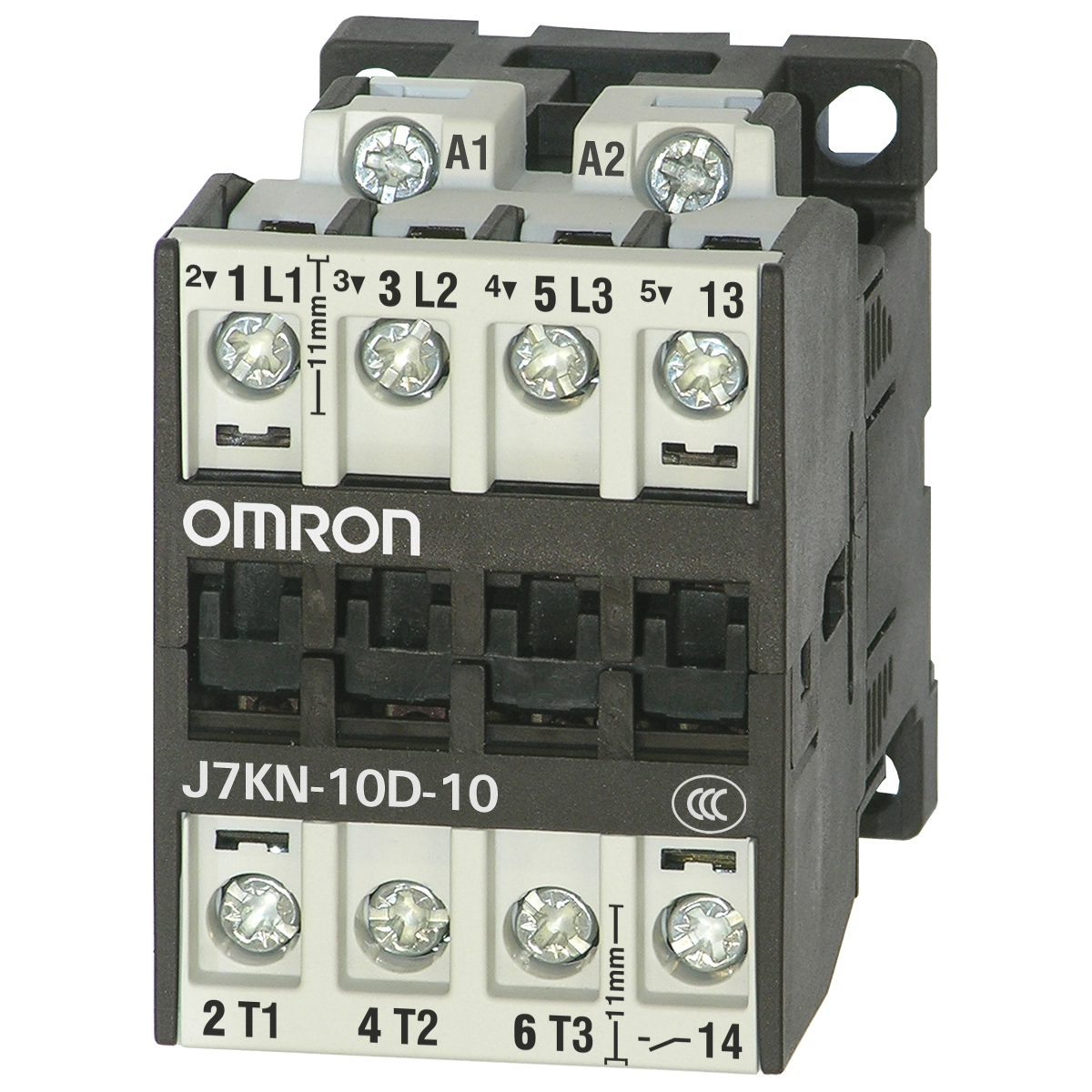 Omron J7KN Series J7KN Contactor, 24 V ac Coil, 3-Pole, 10 A, 4 kW, 3NO, 380 → 415 V ac