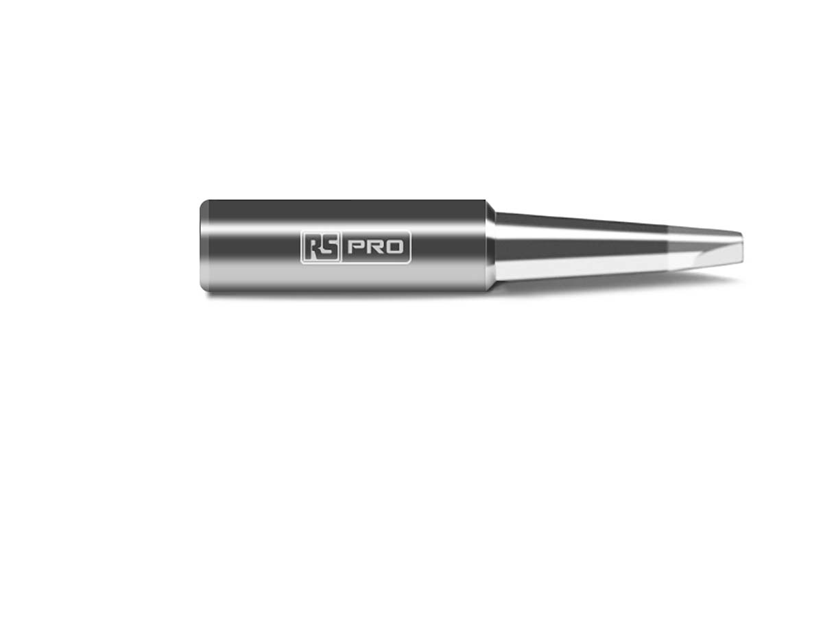 RS PRO 2.4 mm Straight Chisel Soldering Iron Tip for use with RS PRO Soldering Irons