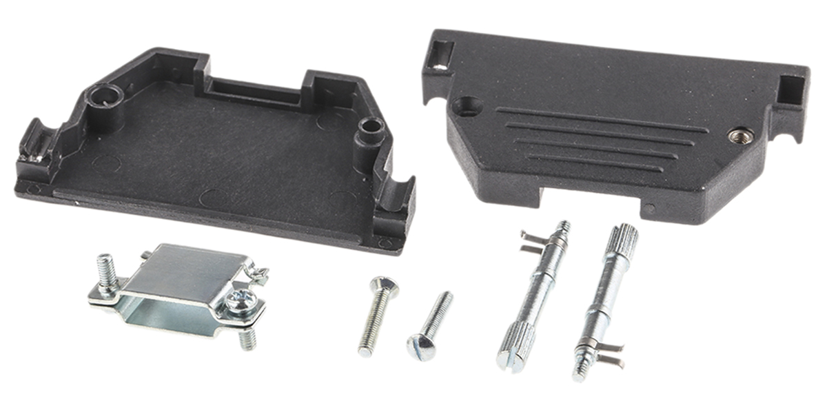 MH Connectors MHED Series ABS D Sub Backshell, 37 Way, Strain Relief