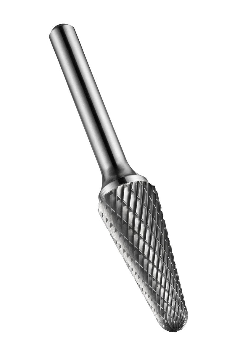 Dormer P821 Series Ball Nosed Cone Burr, 6.0mm Capacity, Carbide Blade