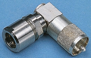 Telegartner, Plug Cable Mount UHF Connector, 50Ω, Right Angle Body