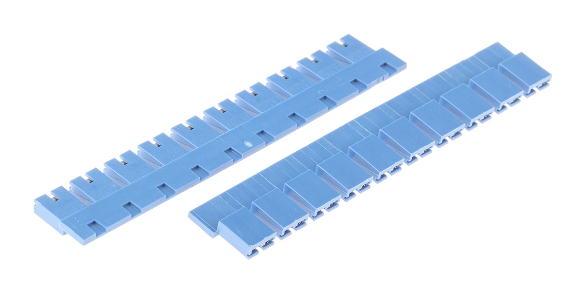 TE Connectivity, AMPMODU Shunt Female Straight Blue Open Top 2 Way 1 Row 2.54mm Pitch