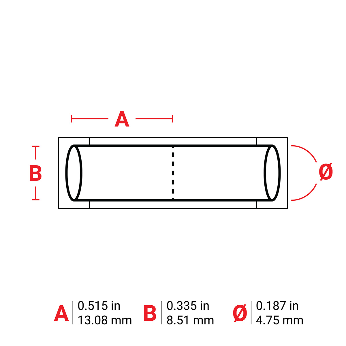 Brady B-342 Black on White Heatshrink Labels, 13.08 mm Width, 8.51mm Label Length, 13.08mm Label Width
