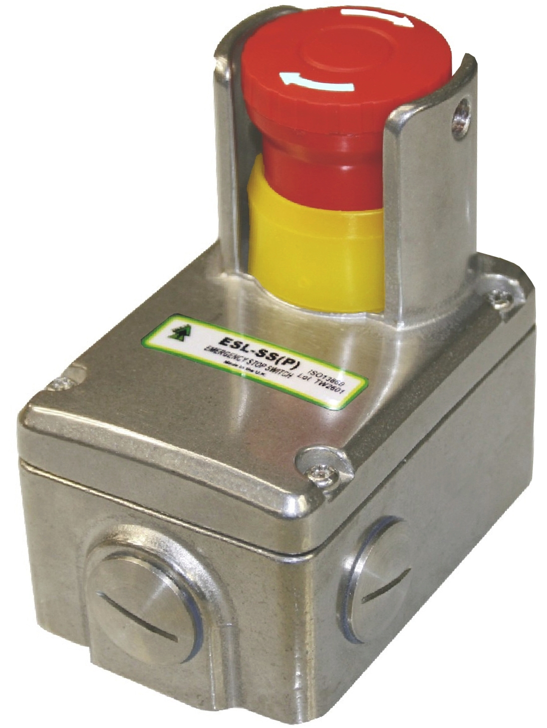 IDEM ESL Series Twist Release Emergency Stop Push Button, Surface Mount, 2NC + 2NO, IP67, IP69K