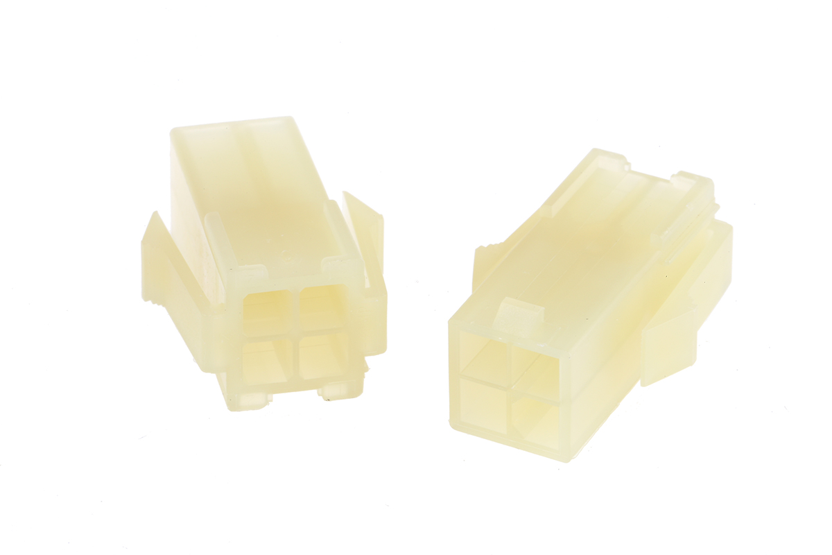 TE Connectivity, Mini-Universal MATE-N-LOK Female Connector Housing, 4.2mm Pitch, 4 Way, 2 Row