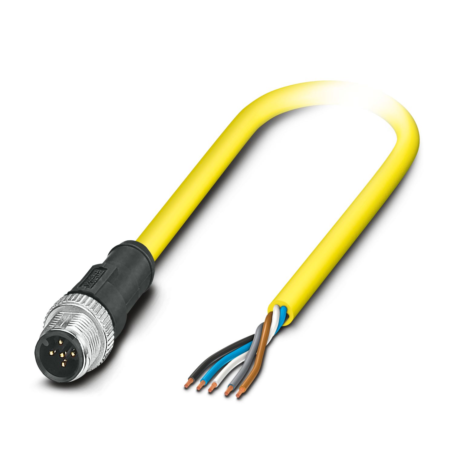 Phoenix Contact Male 5 way M12 to 5 way Free End Sensor Actuator Cable, 2 m