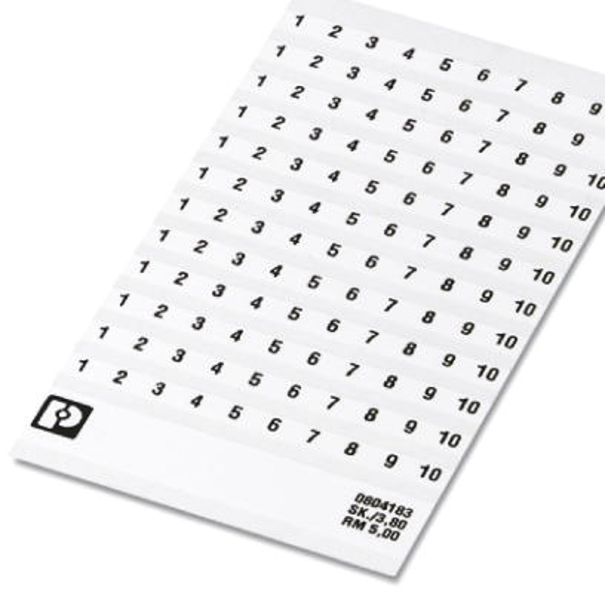 Phoenix Contact, SK 5/3.8 Terminal Marker for use with  for use with Terminal Blocks