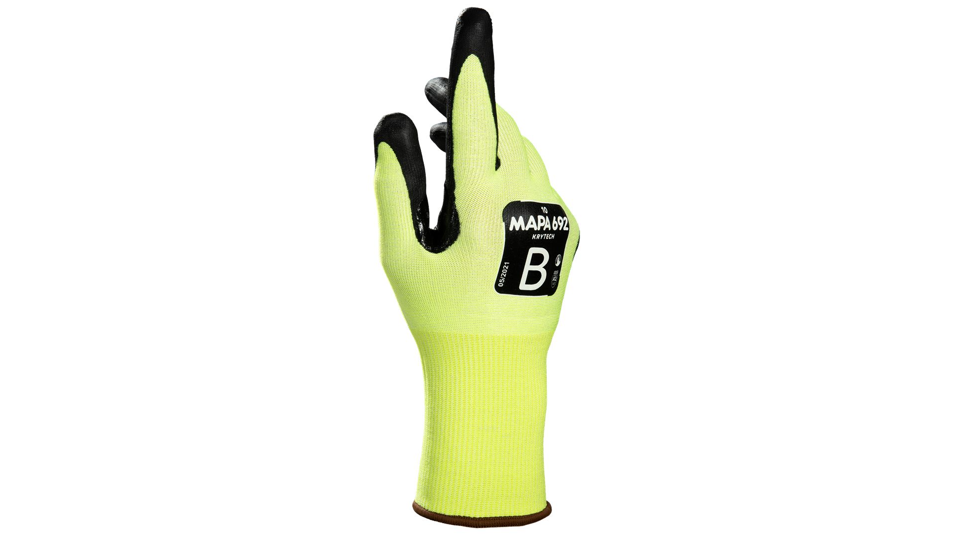 Mapa KRYTECH 692 Black Butyl Work Gloves, Size 11