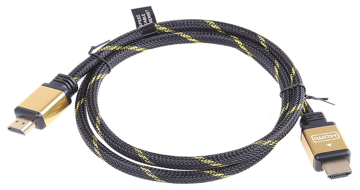Roline High Speed, 1m Male HDMI Ethernet to Male HDMI Ethernet