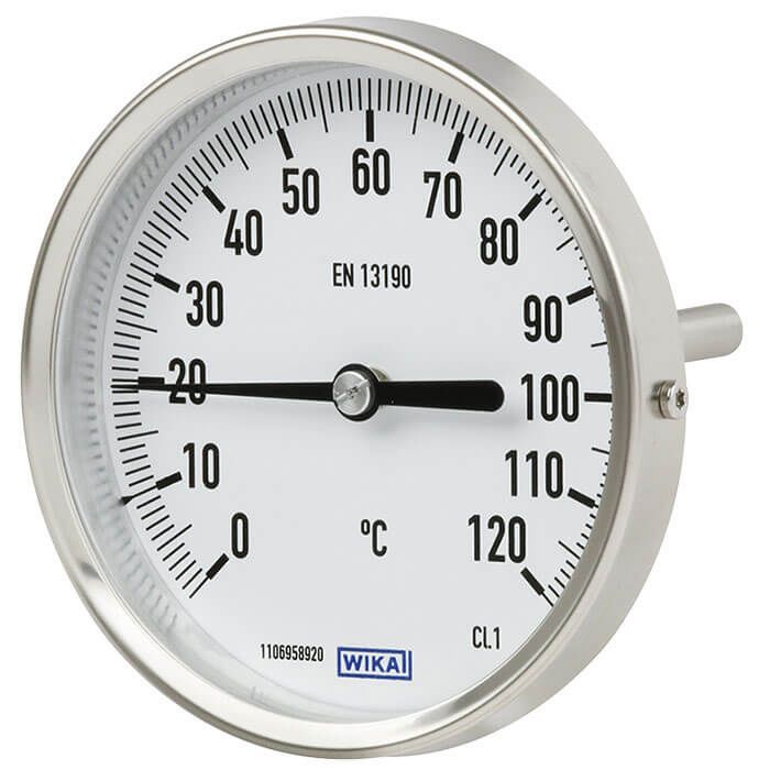 WIKA Dial Thermometer 0 → +120 °C, 3904199