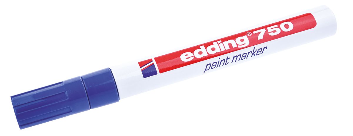 Edding Blue 2 → 4mm Medium Tip Paint Marker Pen for use with Glass, Metal, Plastic, Wood