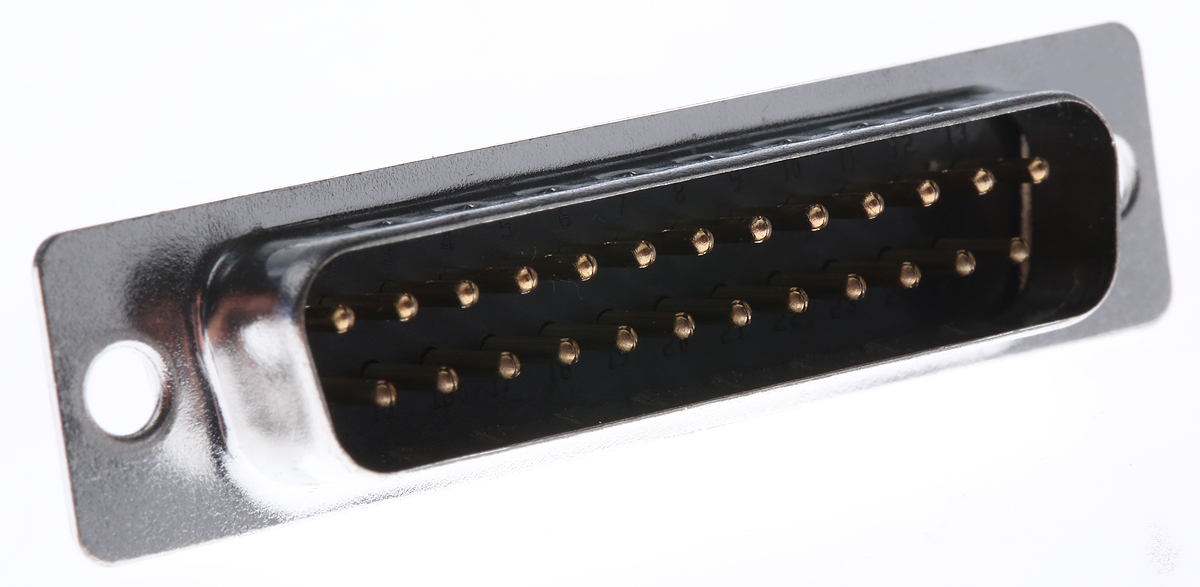 MH Connectors MHDB 25 Way Cable Mount D-sub Connector Plug, 2.77mm Pitch