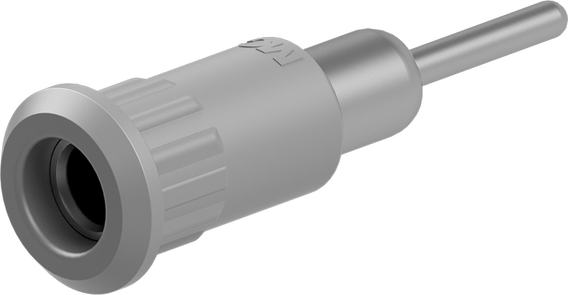 Staubli Grey Socket Test Socket, Solder Termination, 25A, 30V ac, Nickel Plating