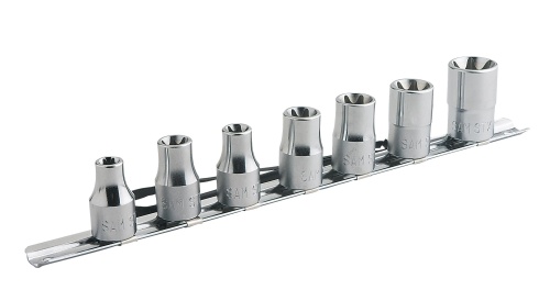 SAM 7-Piece 1/2 in Standard Socket Set , e-Torx