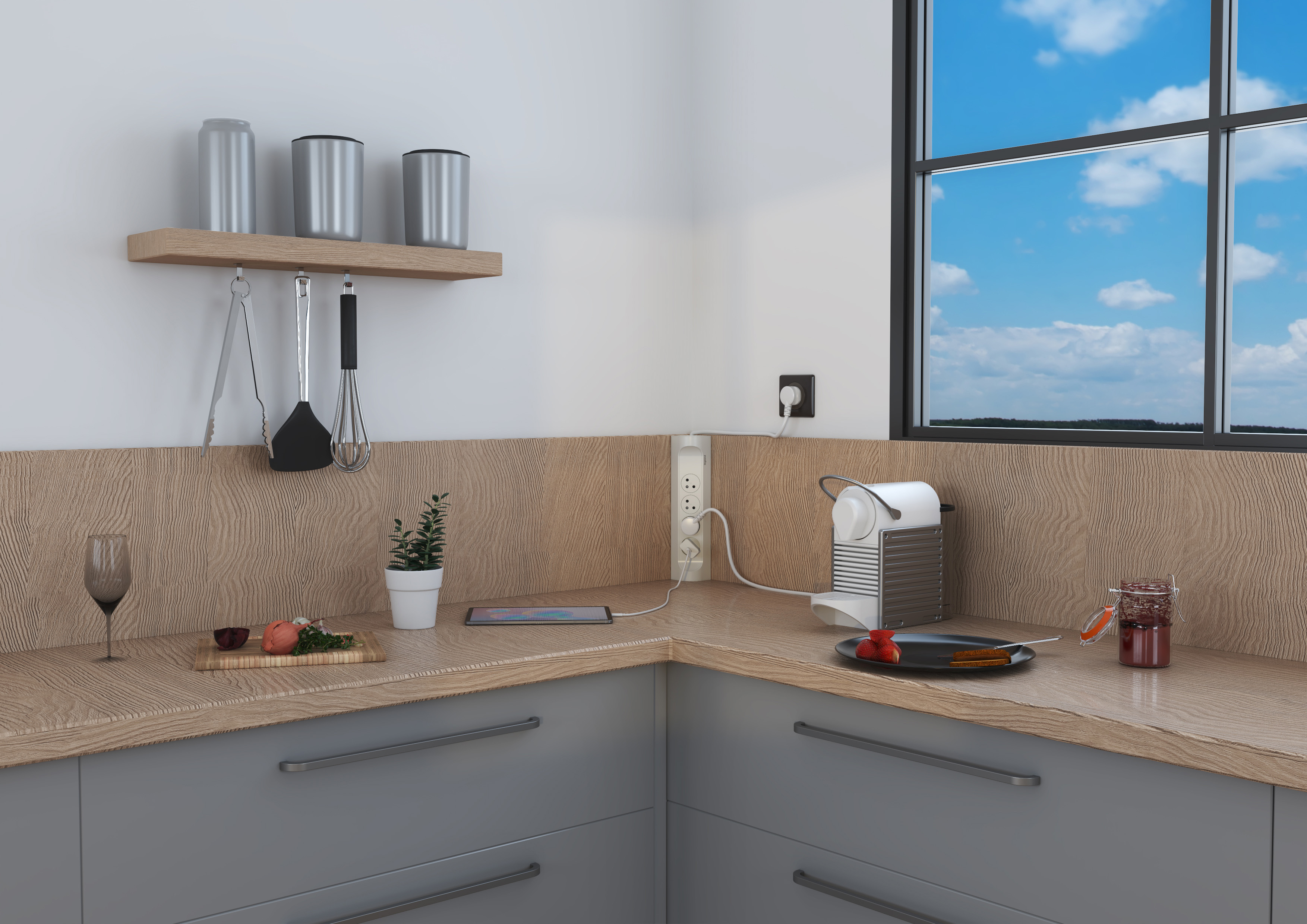 Legrand 1m 4 Socket Type E - French Extension Lead