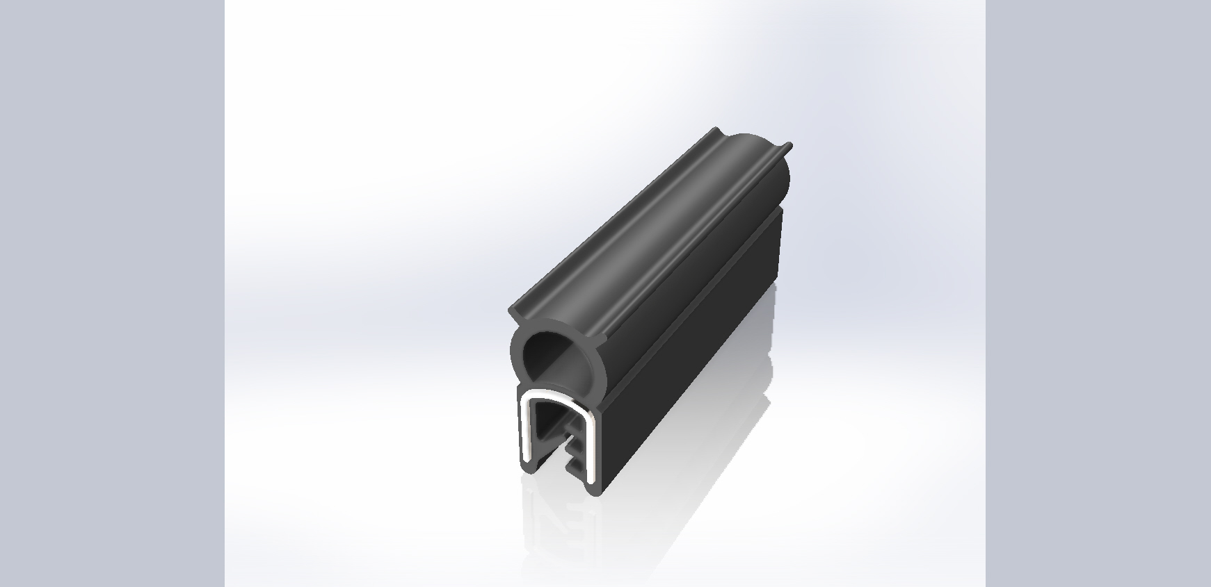 RS PRO Black EPDM  Edging Strip, 20m