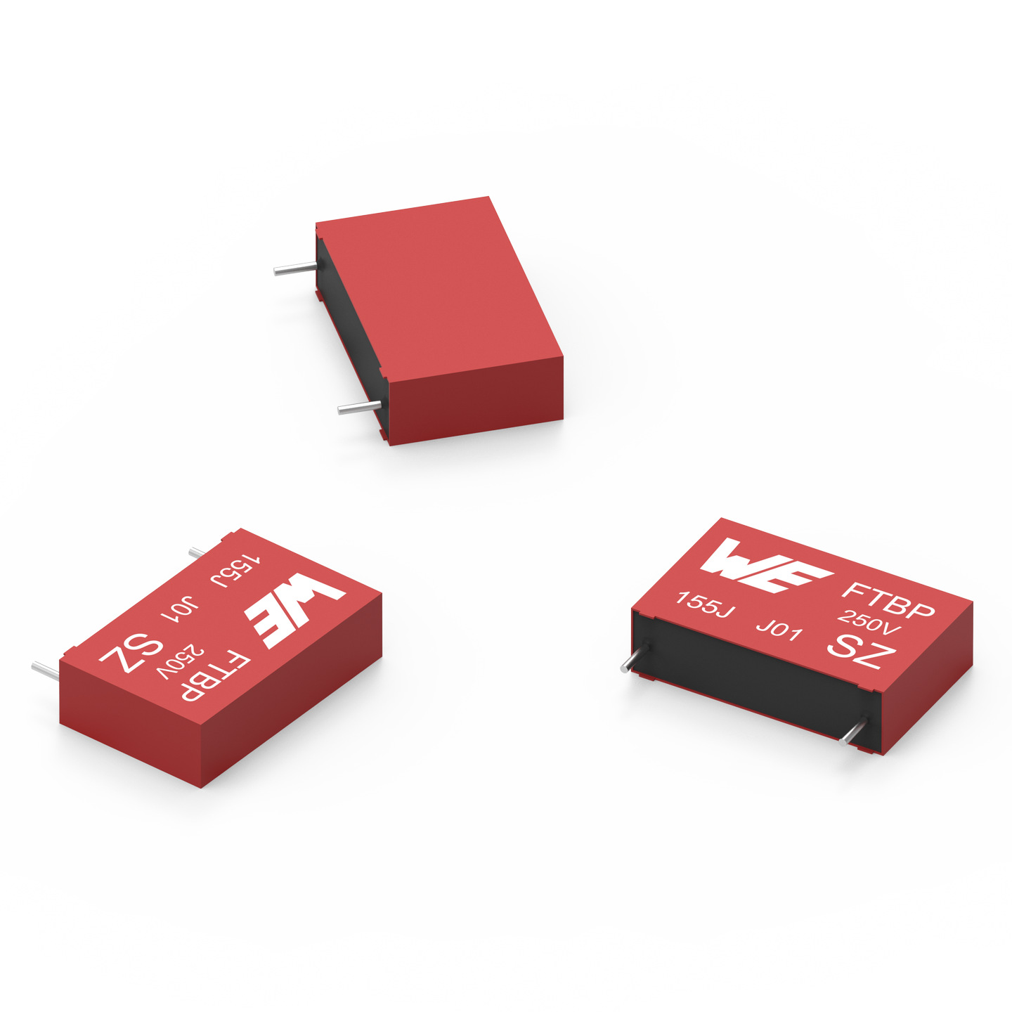 Wurth Elektronik WCAP-FTBP Metallised Polypropylene Film Capacitor, 250V dc, ±5%, 220nF, Through Hole