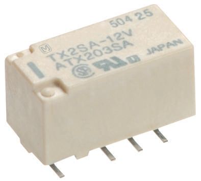 Panasonic Surface Mount Signal Relay, 12V dc Coil, 2A Switching Current, DPDT