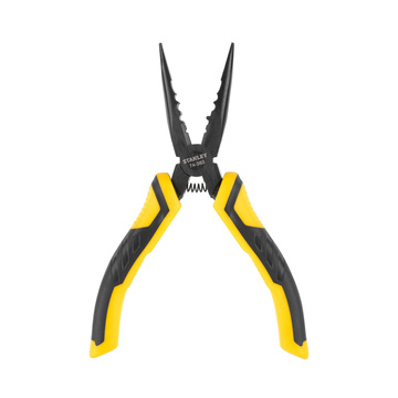 Stanley Long Nose Pliers, 150 mm Overall, Straight Tip