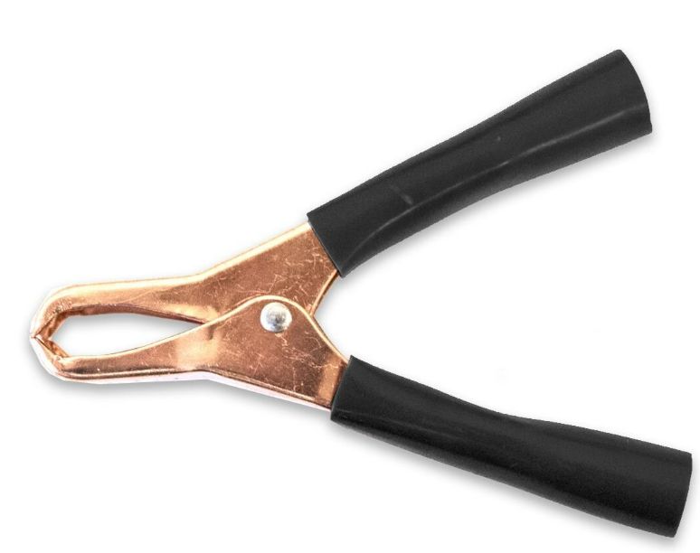 Mueller Electric Crocodile Clip, Copper Contact, 75A, Black