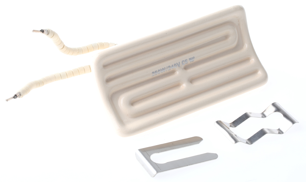 RS PRO Ceramic Heating Element, 122mm, 250 W, 230 V ac