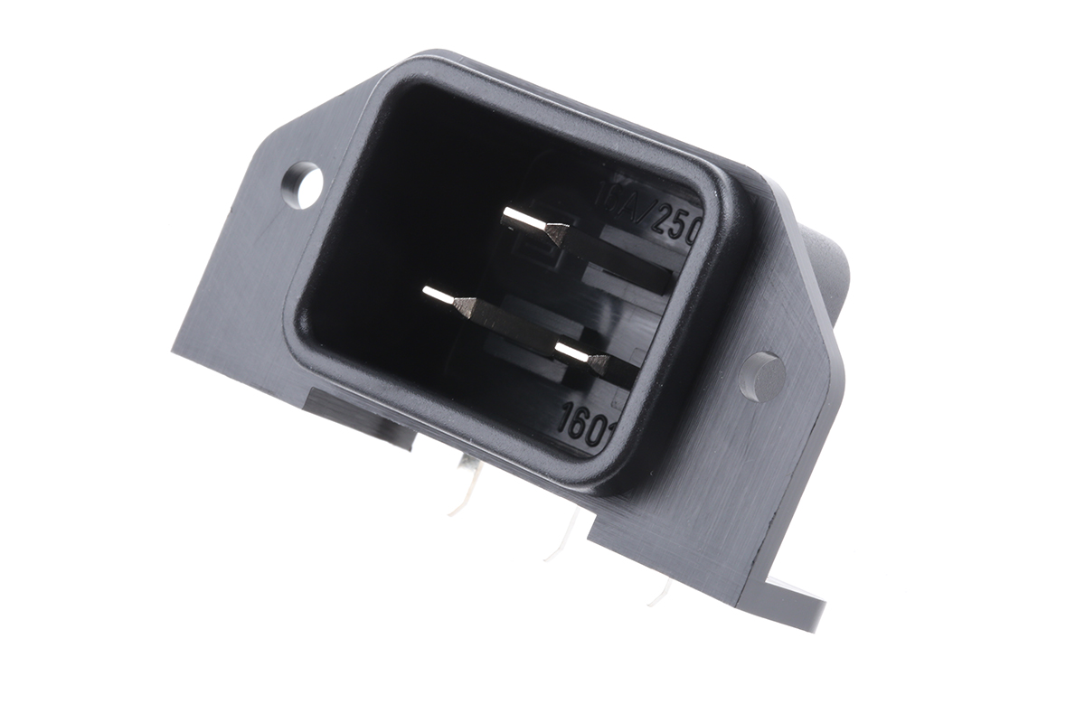 Schurter C20 Panel Mount IEC Connector Male, 16A, 250 V