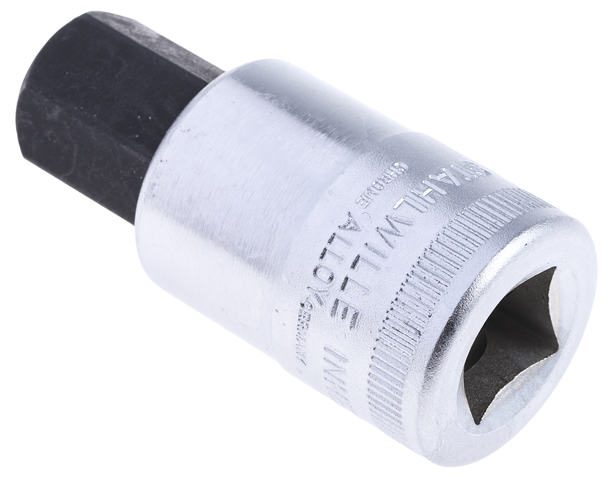 STAHLWILLE 1/2 in Drive Bit Socket, Hex Bit, 17mm, 60 mm Overall Length