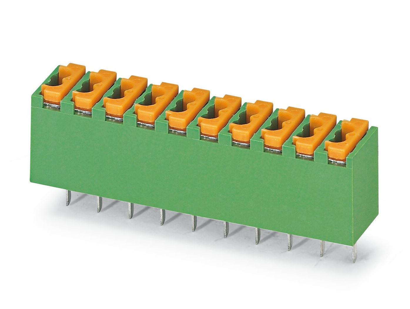 Phoenix Contact FK-MPT 0.5/4-3.5 Series PCB Terminal Block, 4-Contact, 3.5mm Pitch, Through Hole Mount, 1-Row, Spring