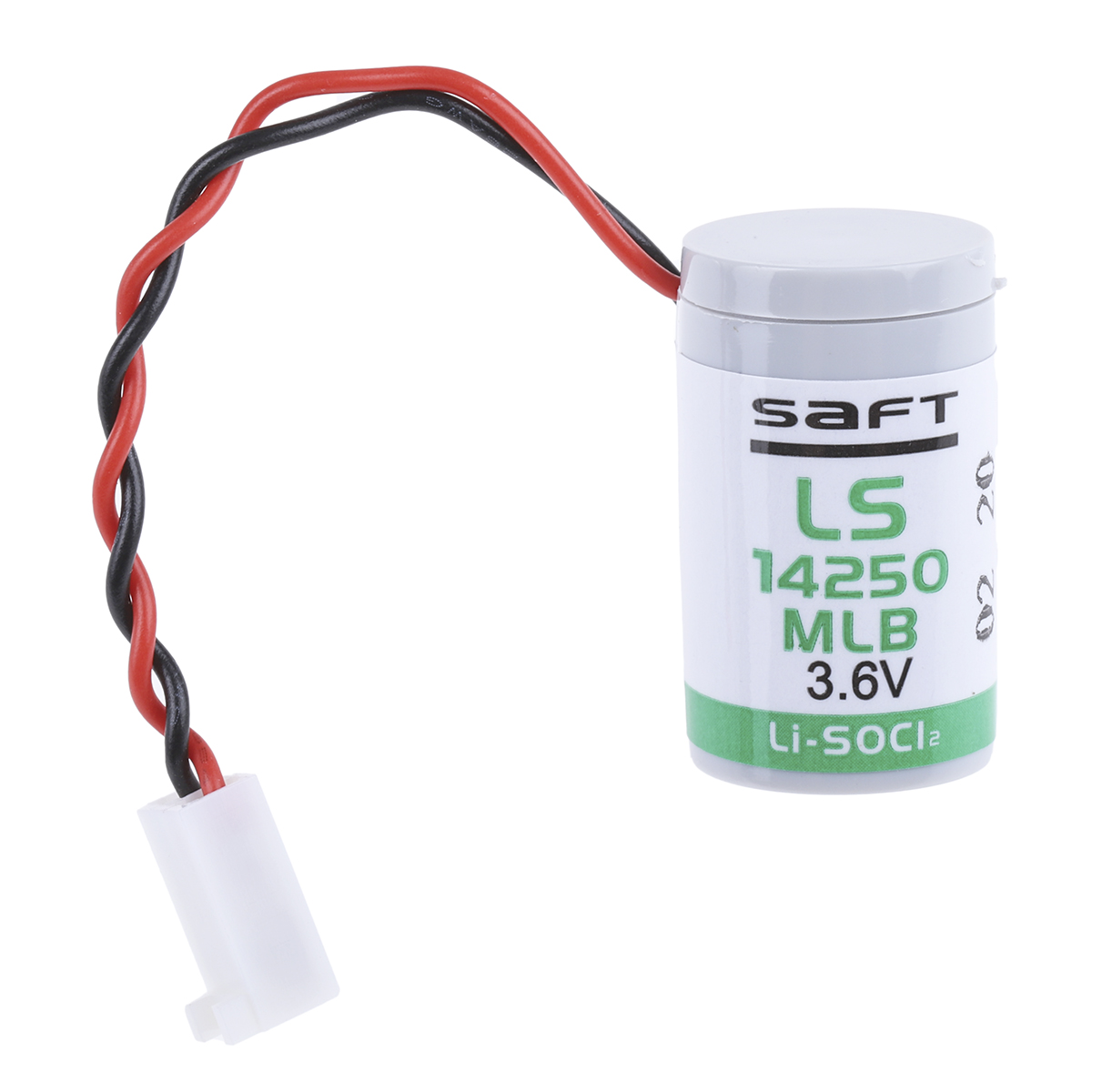 Saft Lithium Thionyl Chloride 3.6V, 1/2 AA Battery