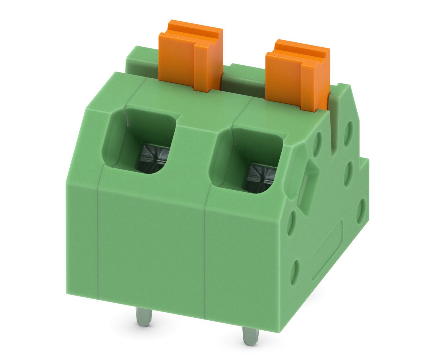 Phoenix Contact SPTAF 1/ 2-5.0-EL Series PCB Terminal Block, 2-Contact, 5mm Pitch, Through Hole Mount, 2-Row
