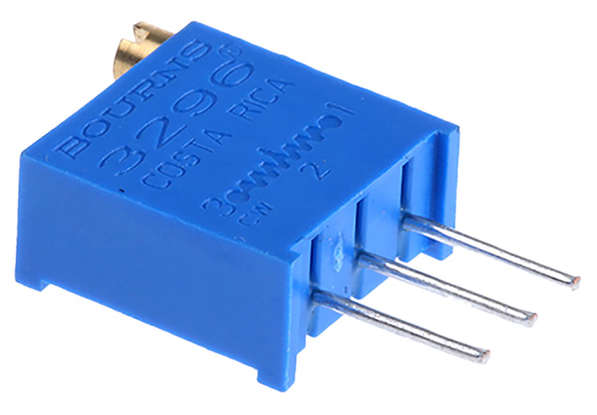 2MΩ, Through Hole Trimmer Potentiometer 0.5W Top Adjust Bourns, 3296