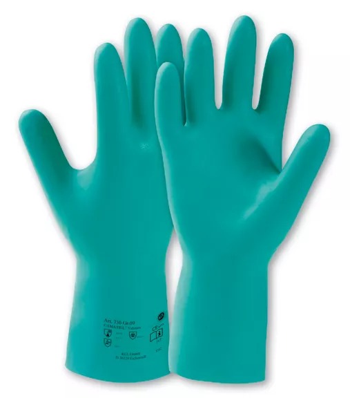 Honeywell Safety Camatril Green Nitrile Work Gloves, Size 11
