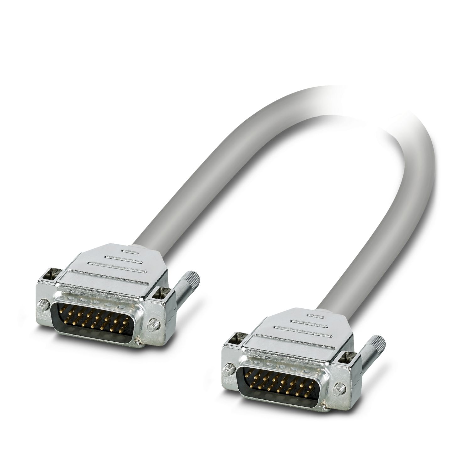 Phoenix Contact Male 15 Pin D-sub to Male 15 Pin D-sub Serial Cable, 1m