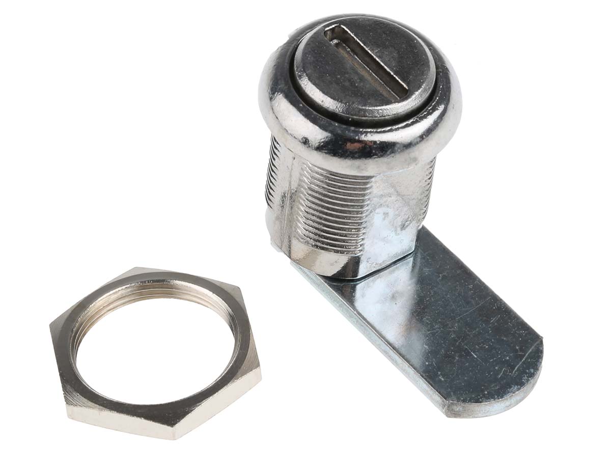 Euro-Locks a Lowe & Fletcher group Company Die Cast Zinc Camlock, 20mm Panel-to-Tongue, 19.1 x 16.6mm Cutout, Round