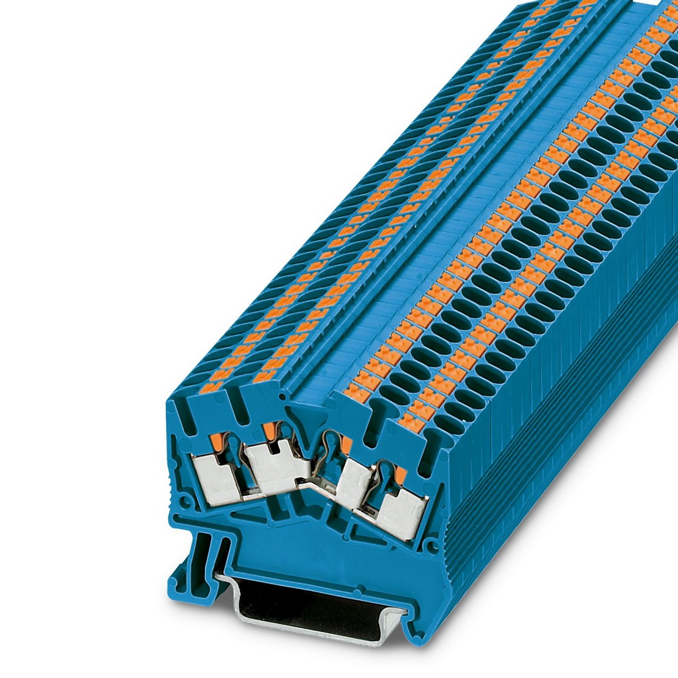 Phoenix Contact 3212002 PTS 2.5-QUATTRO BU Series Blue, 0.14 → 4mm², Single-Level, Push In Termination