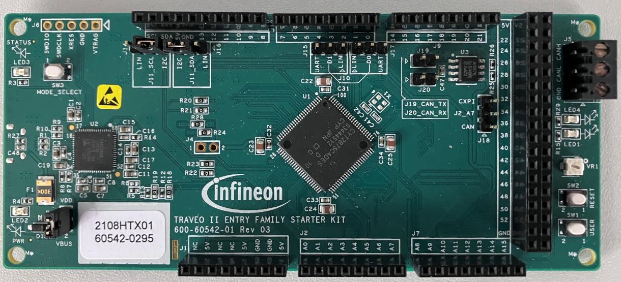 Infineon Arduino Compatible Evaluation Board, Traveo II Low Cost Evaluation Board