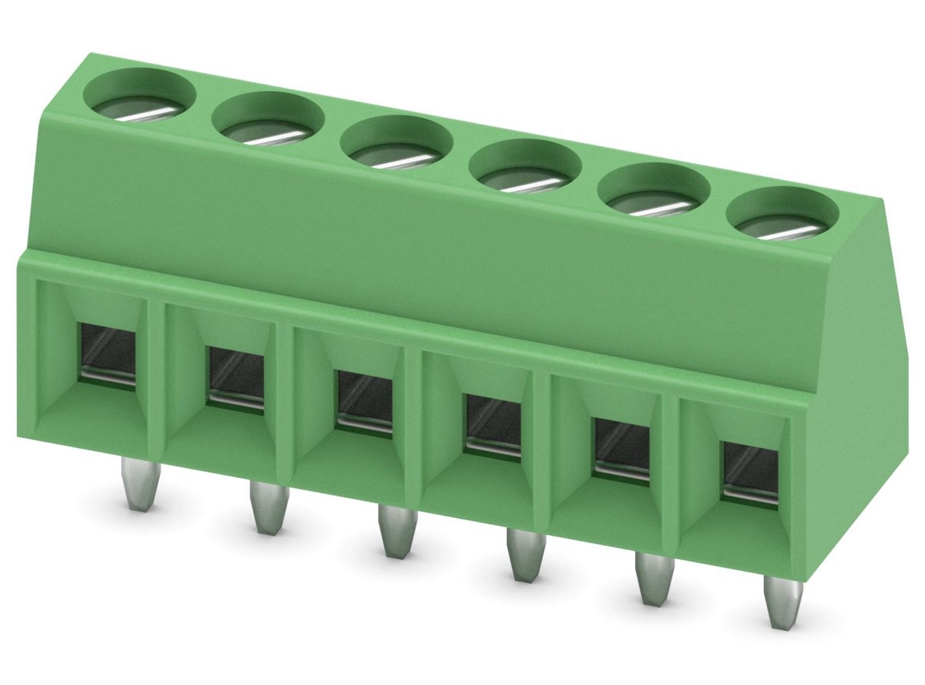 Phoenix Contact MKDS 1/6-3.5 Series PCB Terminal Block, 6-Contact, 3.5mm Pitch, Through Hole Mount, 1-Row, Screw